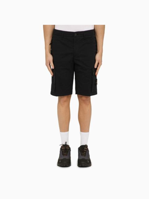 Stone Island Stone Island Navy Blue Cotton Bermuda Shorts Men