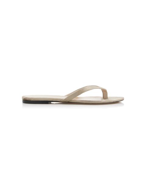 The Row Sacha Velvet Thong Sandals taupe
