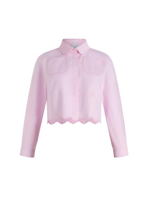 PATOU scallop-hem cropped shirt