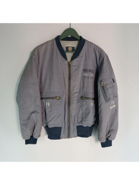Other Designers VINTAGE PINK HOUSE BOMBER JACKET