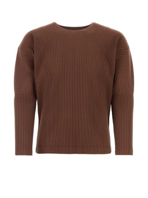 ISSEY MIYAKE Homme Plisse' Issey Miyake Men Brown Polyester T-Shirt