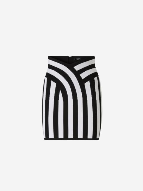 Balmain STRIPED MINI SKIRT