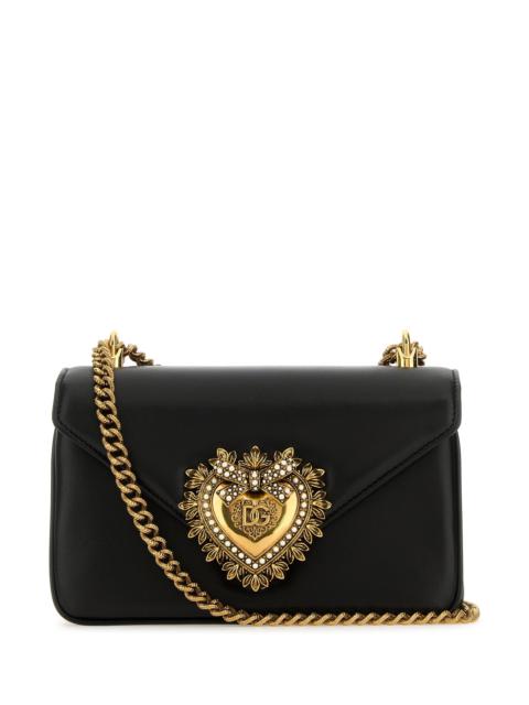 Dolce & Gabbana Black nappa leather Devotion shoulder bag