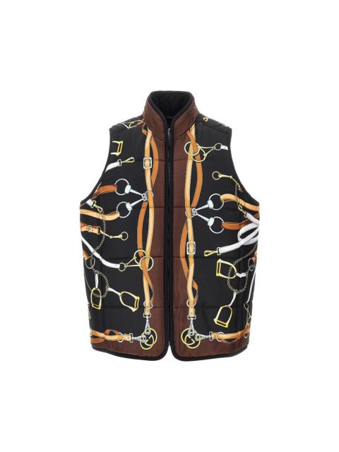 GUCCI Gucci Silk and Cotton Twill Reversible Vest Multicolor