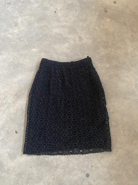 Comme Des Garçons COMME DES GARCONS BLACK EYELET LINED STRAIGHT SKIRT