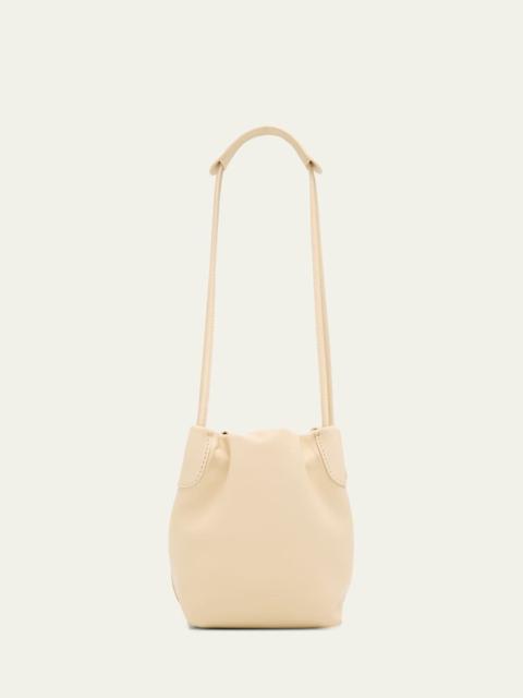 Loro Piana Bale Micro Softy Leather Top-Handle Bucket Bag