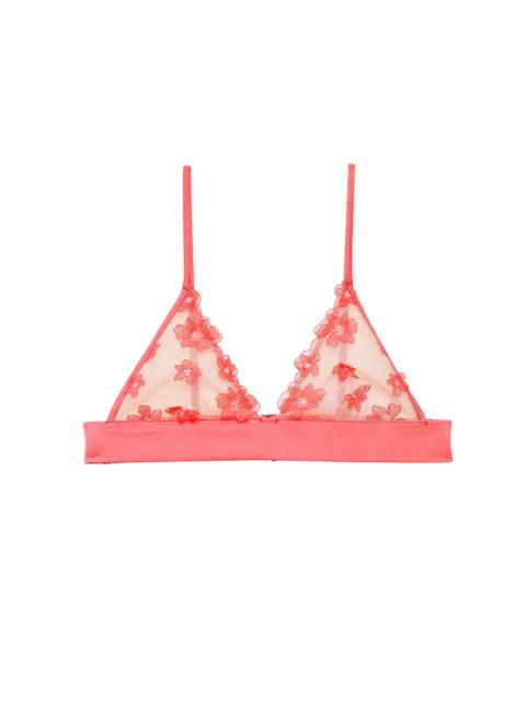 Fleur du Mal Petal Embroidery Triangle Bralette