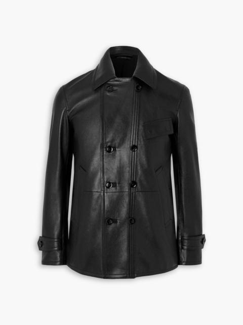 TOM FORD Leather peacoat