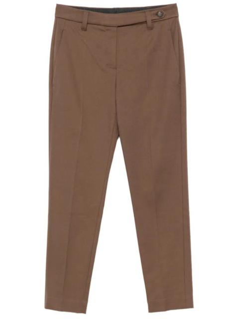 Brunello Cucinelli Brunello Cucinelli Women Tapered Leg Cotton Trousers