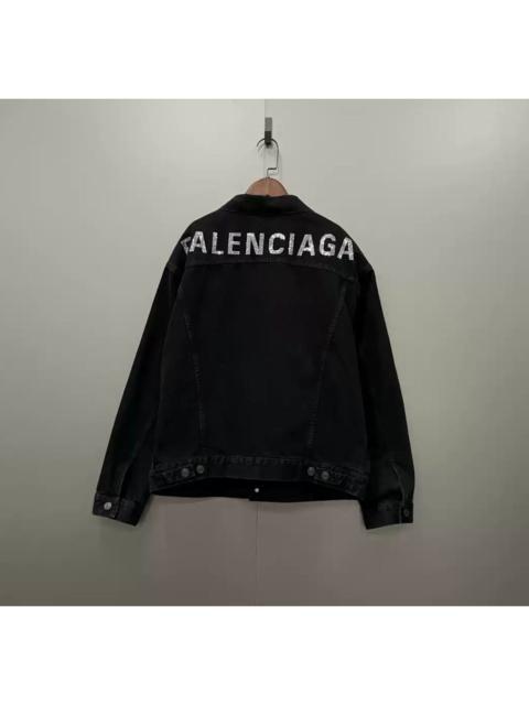 BALENCIAGA Balenciaga Diamond Logo Denim Jacket