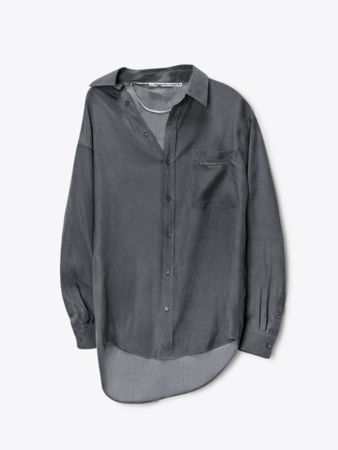 Alexander Wang Pre-Styled Off-Shoulder Shirtdress