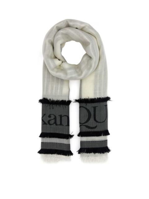 Alexander McQueen Ivory Wool Blend Foulard