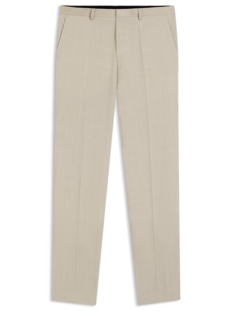 HUGO EXTRA-SLIM-FIT TROUSERS IN WOOL-BLEND POPLIN