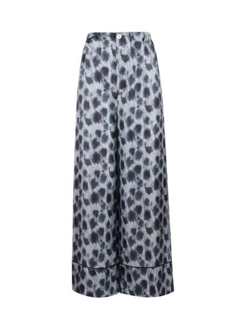 Abstract Printed Wide-leg Trousers