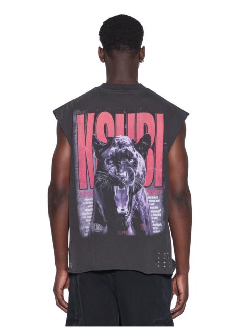 Ksubi PANTHERA CUT OFF BIGGIE TEE ASH
