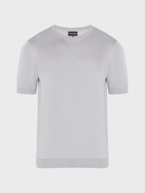 Men's Silk-Cotton Crew T-Shirt