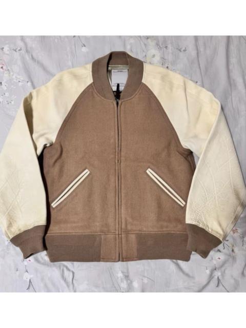 visvim visvim 17aw jkt horse hide wool leather baseball jacket