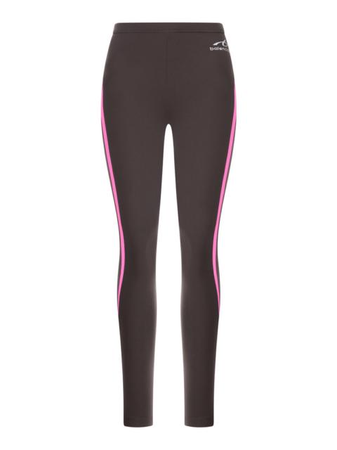 BALENCIAGA Balenciaga Women Techwear Leggings In Technical Fabric Khaki Brown And Fluorescent Pink