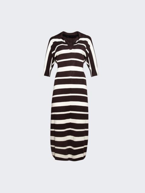 Proenza Schouler Solana Dress In Superfine Merino Silk Brown