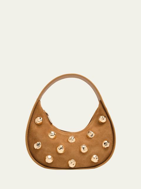 SIMKHAI Finn Studded Suede Shoulder Bag