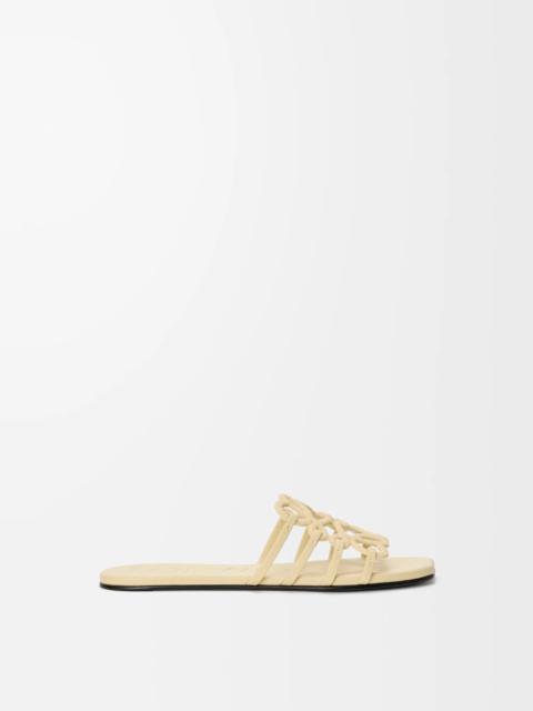 Loewe Petal Anagram slide in rhinestone-embellished suede