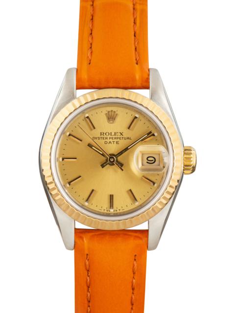 Womens Rolex Date Ref 69173 Champagne Dial