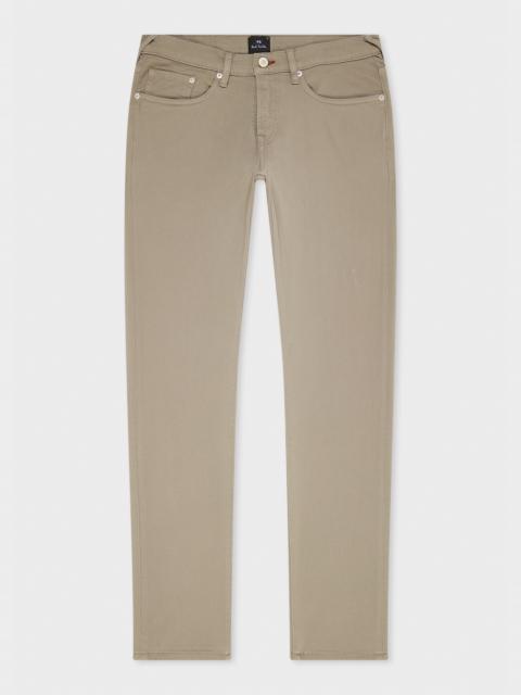 Paul Smith Tapered-Fit Stone Grey Garment-Dyed Organic Cotton-Stretch Jeans