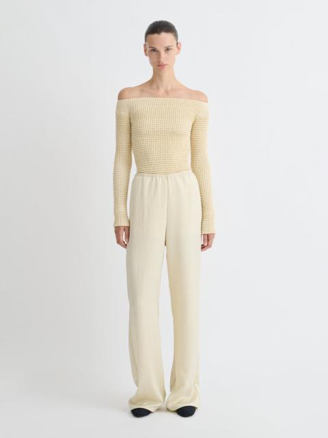 Nanushka Ruched Glass Poplin Long Sleeved Tops