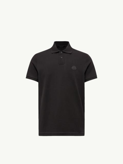 Moncler Logo Patch Cotton Piquet Polo Shirt