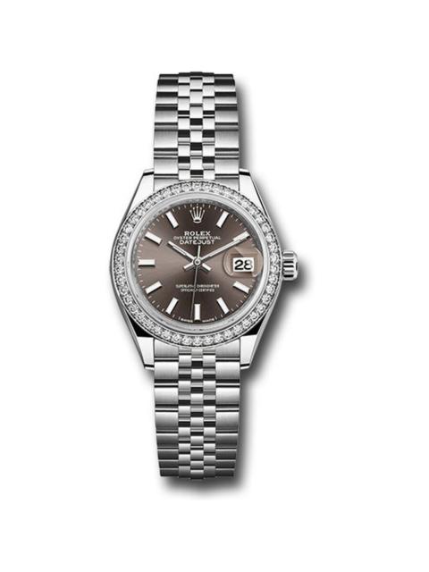 ROLEX Rolex Lady Datejust Automatic Grey Dial Ladies Jubilee Watch 279384GYSJ