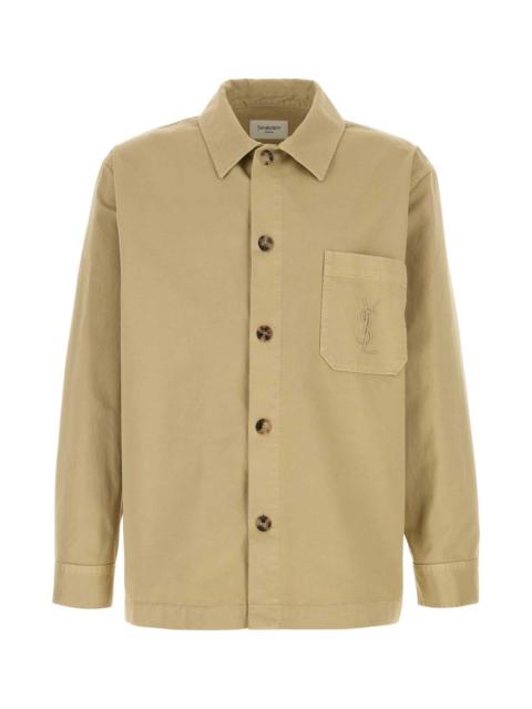 SAINT LAURENT Saint Laurent Men Beige Cotton Shirt