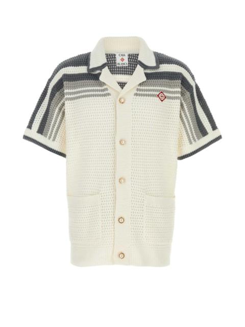 CASABLANCA Casablanca Men White Crochet Shirt