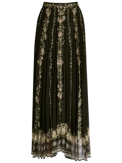 Alice + Olivia Alice + Olivia Katz Floral-print Chiffon Maxi Skirt