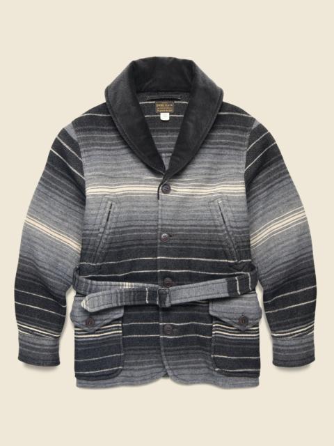 RRL by Ralph Lauren Virgil Jacquard Coat - Black Stripe