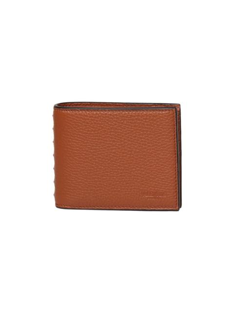 Valentino Rockstud Wallet In Garnet Calfskin