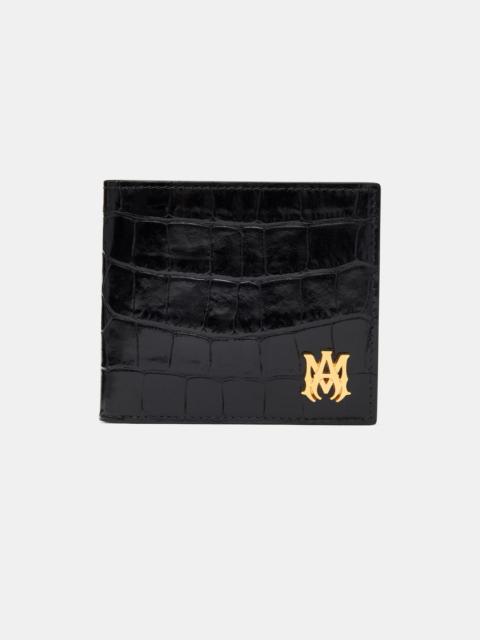 AMIRI CROC EMBOSSED BIFOLD