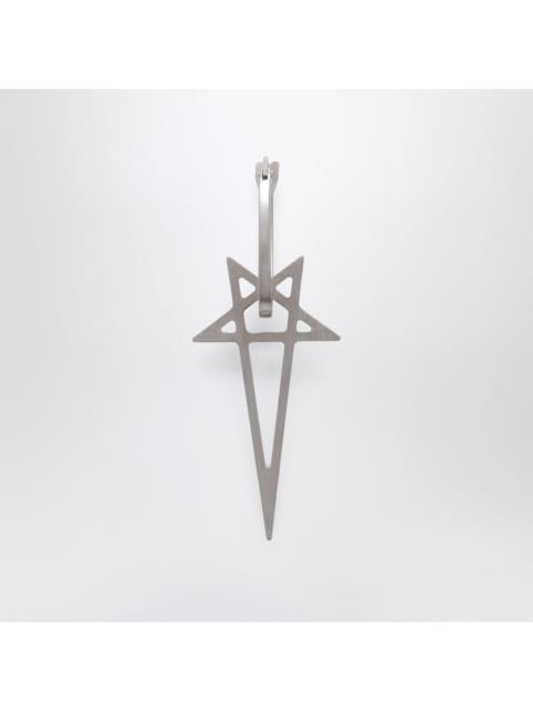 Rick Owens Rick Owens Palladium-Finished Silver Pentagram Earring Men