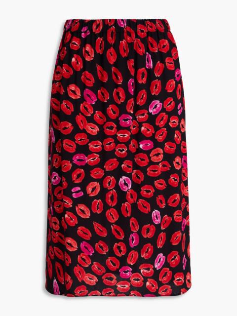 Marni Printed crepe skirt