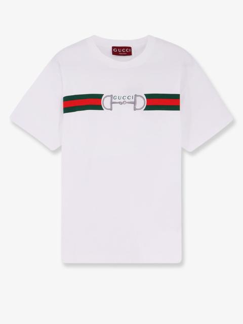 GUCCI Gucci Cotton T-Shirt With Frontal Web Band