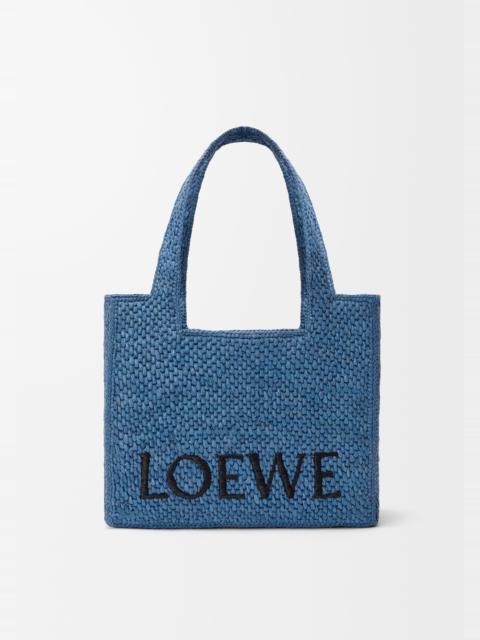 Loewe Medium LOEWE Font tote in raffia