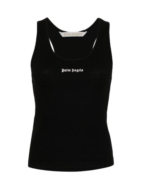 Palm Angels Logo ribbed tank top