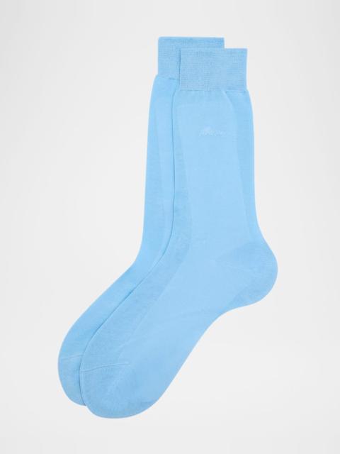 Brioni Men's Solid Crew Socks