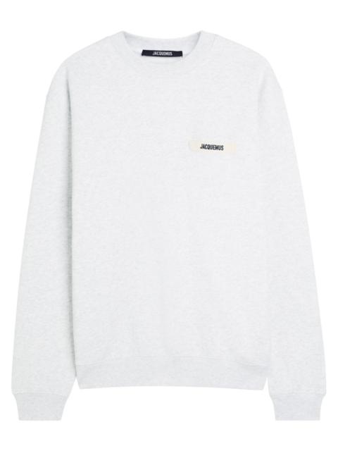 JACQUEMUS Jacquemus Le Sweatshirt Grosgrain Cotton Sweatshirt