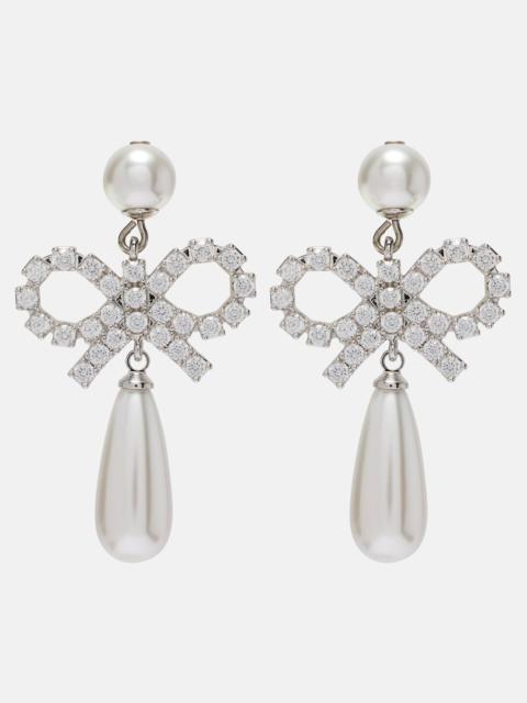 self-portrait Faux pearl drop earrings