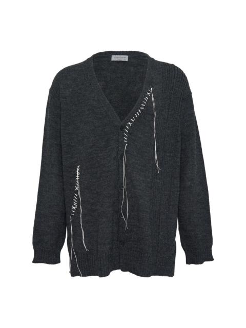 Yohji Yamamoto Embroidery V Neck Cardigan