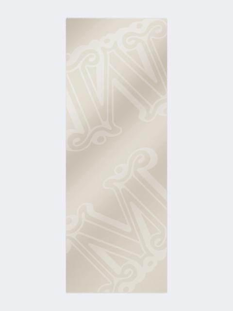 Max Mara Silk, cashmere and wool jacquard stole - BEIGE