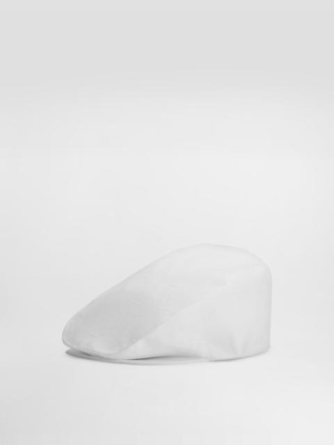 Linen flat cap