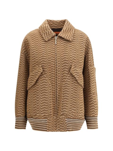 Missoni Missoni Women Bomber With Irregular Chevron Pattern