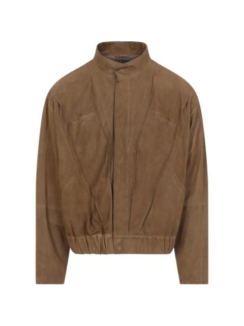 GIORGIO ARMANI Giorgio Armani Leather Panelled Jacket