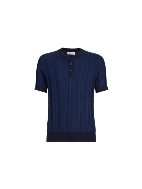 Brunello Cucinelli Brunello Cucinelli Knit T-shirt in Navy Blue at Nordstrom